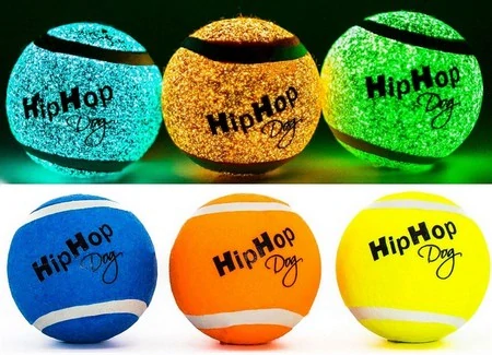 Neon tenisák fosforeskující ve tmě 6,5cm (3ks)