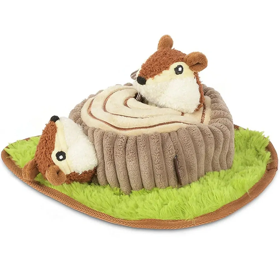 Plyšoví čipmankové v pařezu 20cm