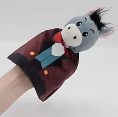 Plyšový šustící oslík maňásek 28cm