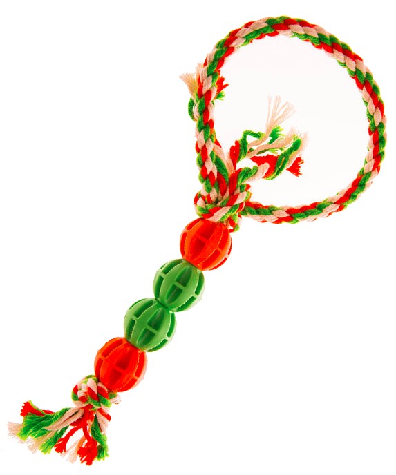 Přetahovadlo se čtyřmi míčky + 1 smyčka 120cm