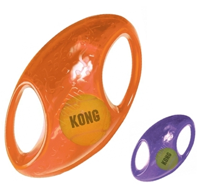 Kong Jumbler míč rugby s tenisákem M/L 17,5cm