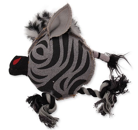 Textilní zebra s uzlem 22cm