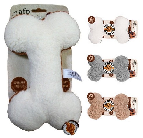Plyšová kost AFP lamb s provazem uvnitř 23cm