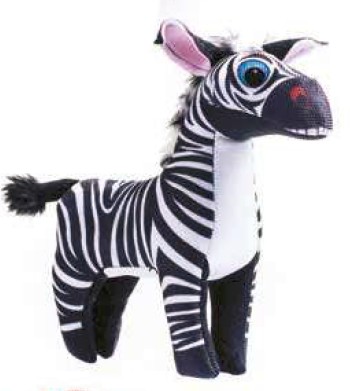 Zebra textil+plyš 25cm