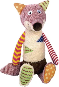 Plyšová liška patchwork 33cm