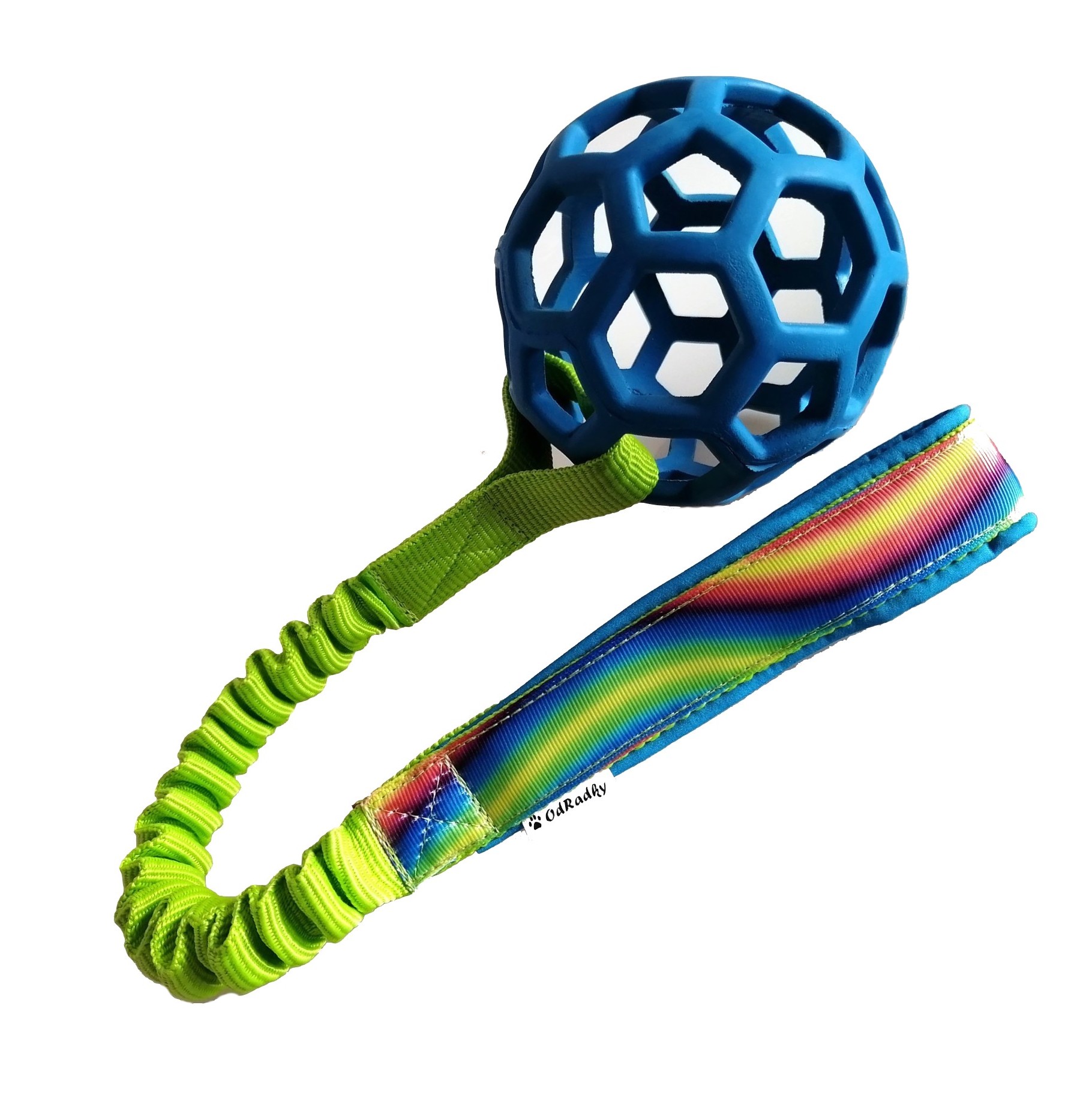 Bungee míček JW děrovaný s amortizérem 11cm/40cm