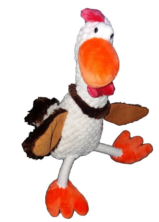 Plyšový kohout s bavlněnýma nohama 22cm