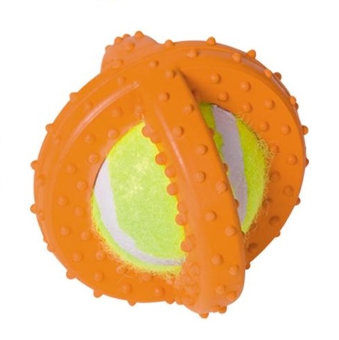 Gumový míč s tenisákem 7,5cm