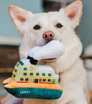 Parník plyšový šustící+pískací 17,8cm