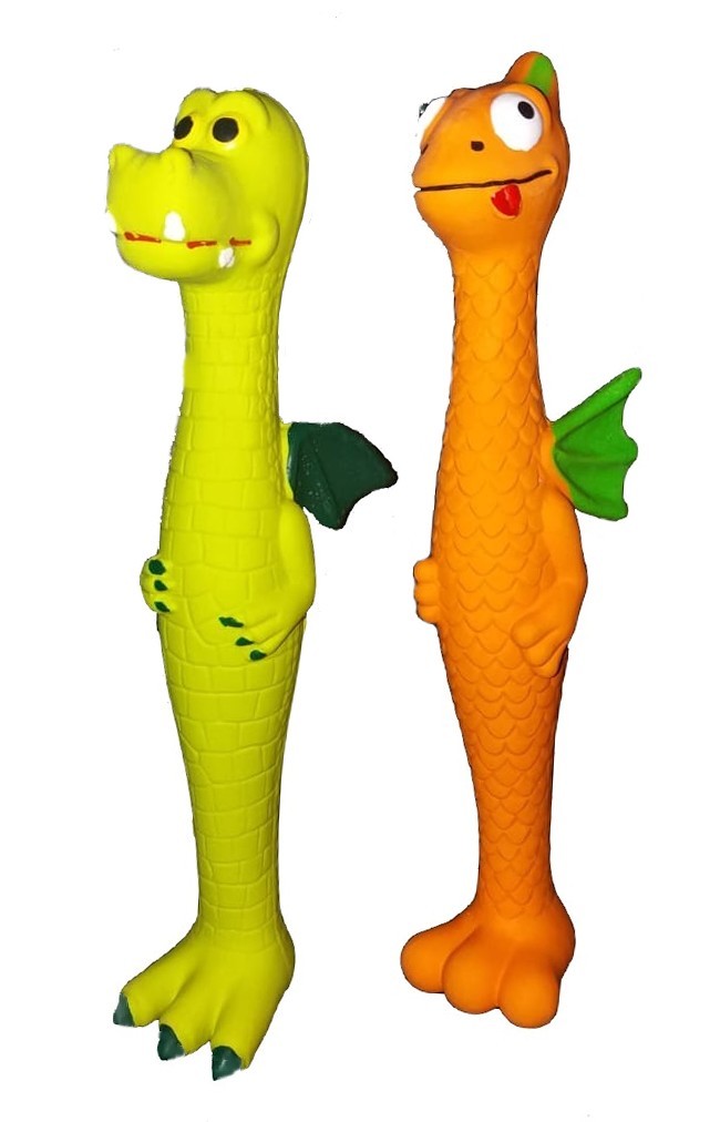 Latex draci dlouháni s křídly 25cm
