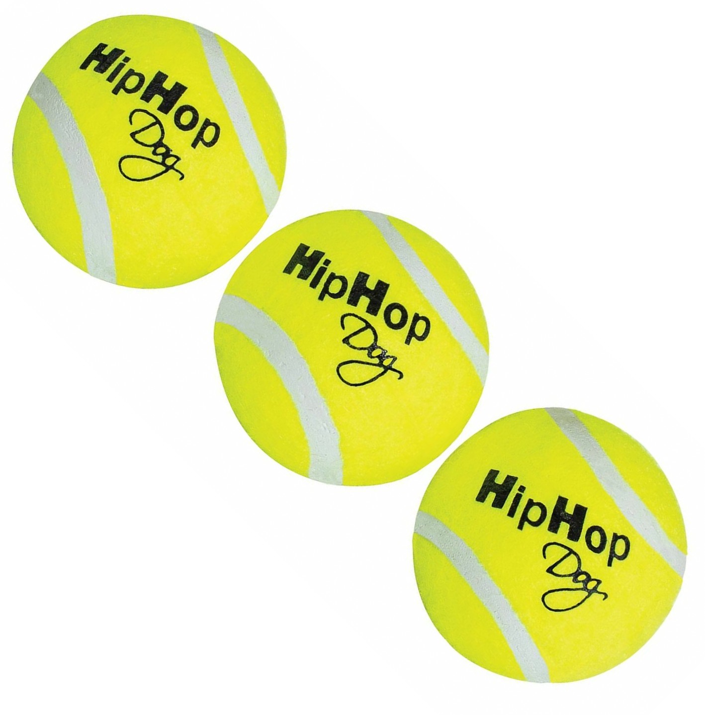 3x Tenisový míček pískací HipHop Dog 5cm