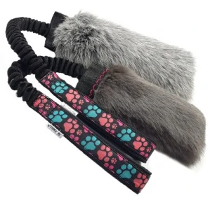 Přetahovadlo králičí kožešina s amortizérem (15+35cm)