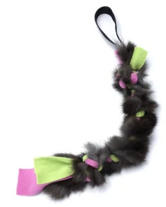 Přetahovadlo fleece s kožešinou 30-35cm