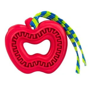 Dentální jablko s látkovým střapcem 8cm 