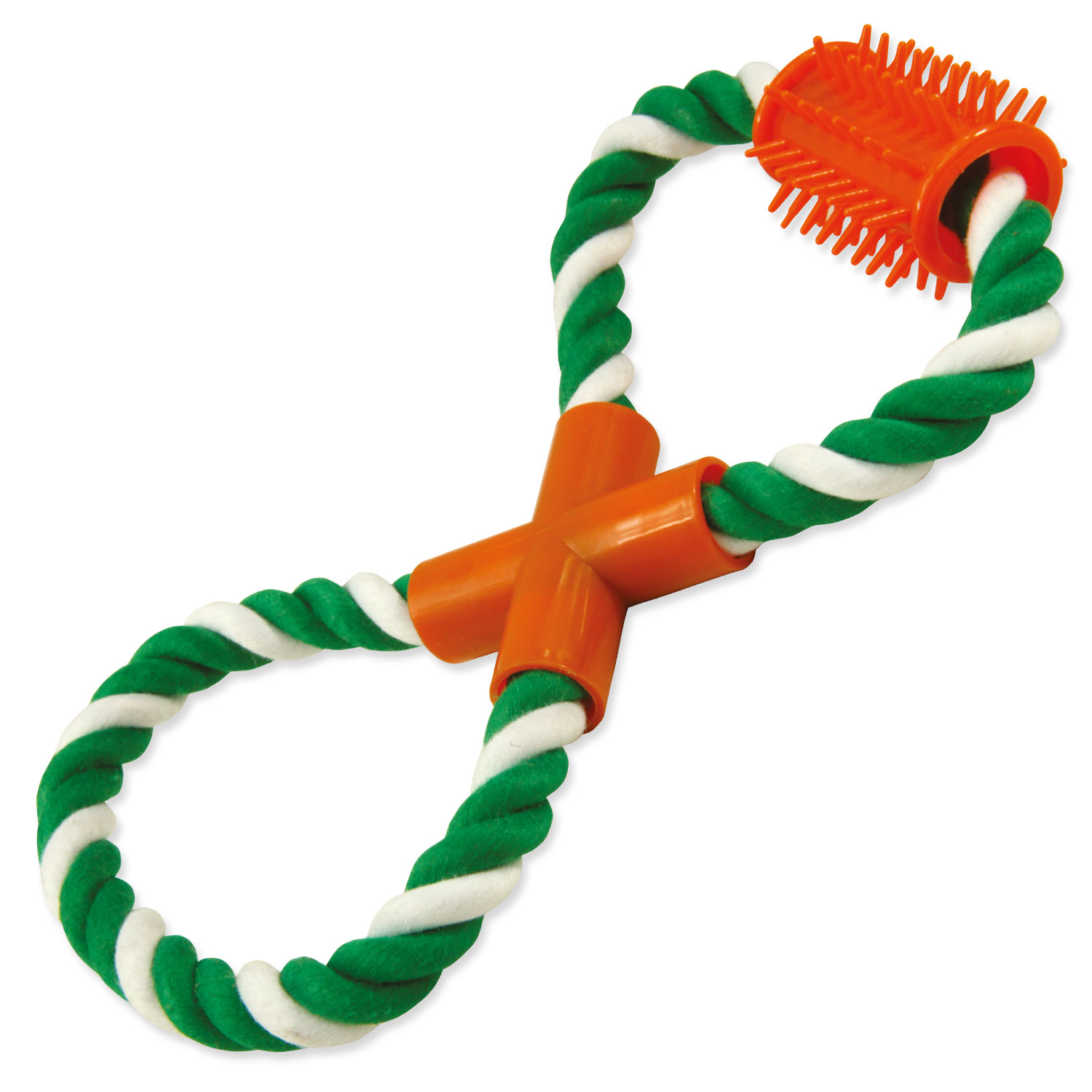 Přetahovadlo osmička s denta kroužkem 25cm