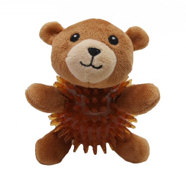 Medvídek ježek plyš+termoplastická guma 15cm