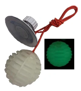 Fosforeskující míček na gumě s přísavkou 6cm