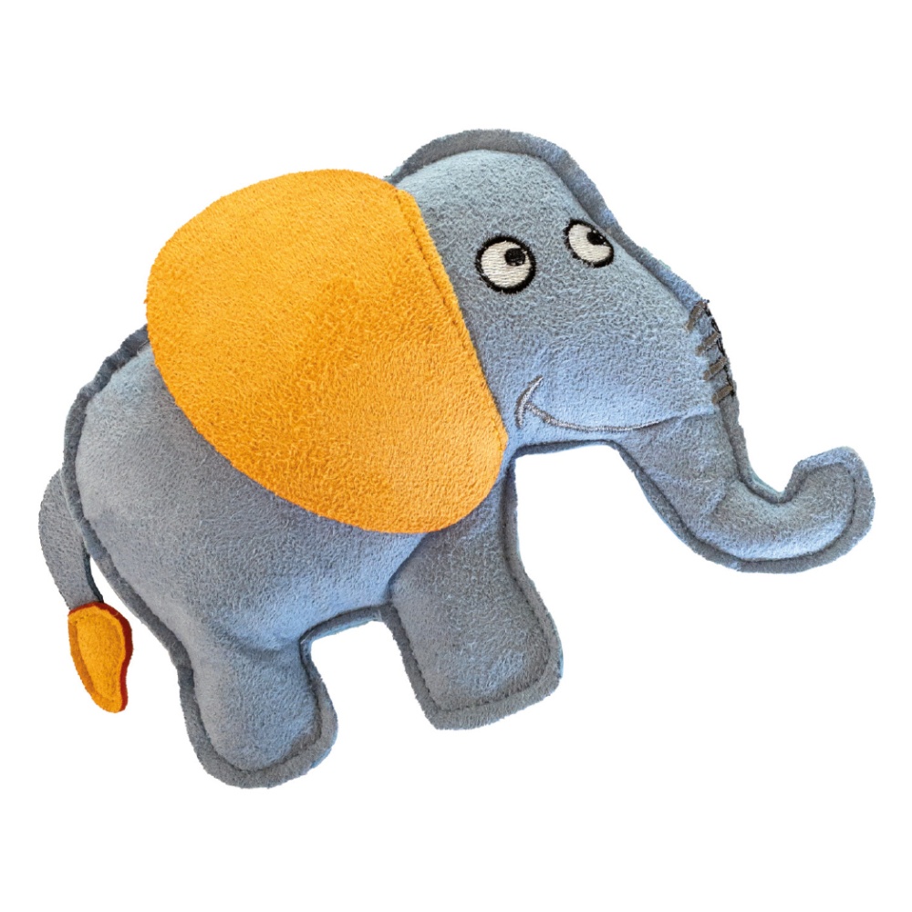 Semišový slon pískací 20x14cm