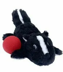 Plyšový skunk šustící s pískacím míčkem 26cm