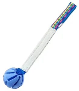 Míček se spirálou na popruhu obšitém kůží (6cm/45cm)