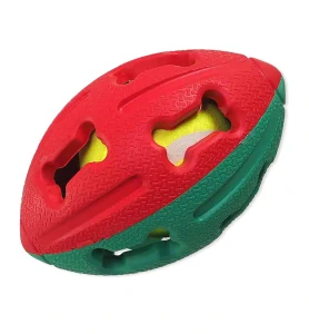 Míček 2v1 pískací tenisák v rugby 12,5cm