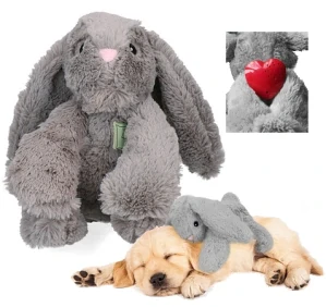 Cozy Dog Bunny králíček s tlukoucím srdcem šedý 25cm