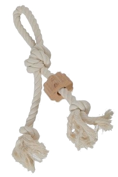 Přetahovadlo Wild lano s poutkem+dřevo 33cm