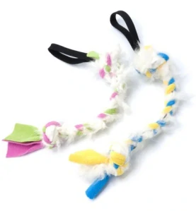 Přetahovadlo fleece s ovčí kožešinou (30+25cm)