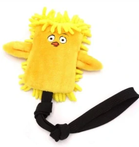 Plyšové přetahovací kuře pískací (16+27cm)