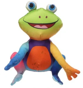 Žába Cora plyš+textil pískací a šustící 24cm