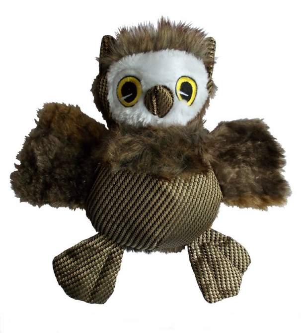 Plyšová sova pískací+šustící 28cm
