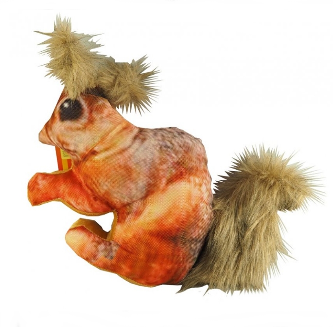 Veverka textilní s kožešinou 27cm