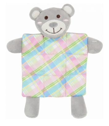 Blanket plyš šedý medvídek 20cm