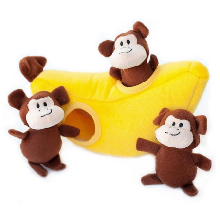 ZippyPaws Burrow opičky v banánu 25cm