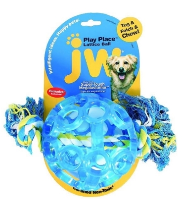 JW Lattice děrovaný míček s uzlem large (11cm)