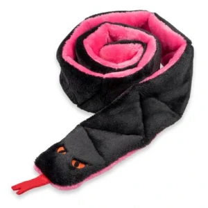 Plyšový had růžový se 6 pískátky 100cm