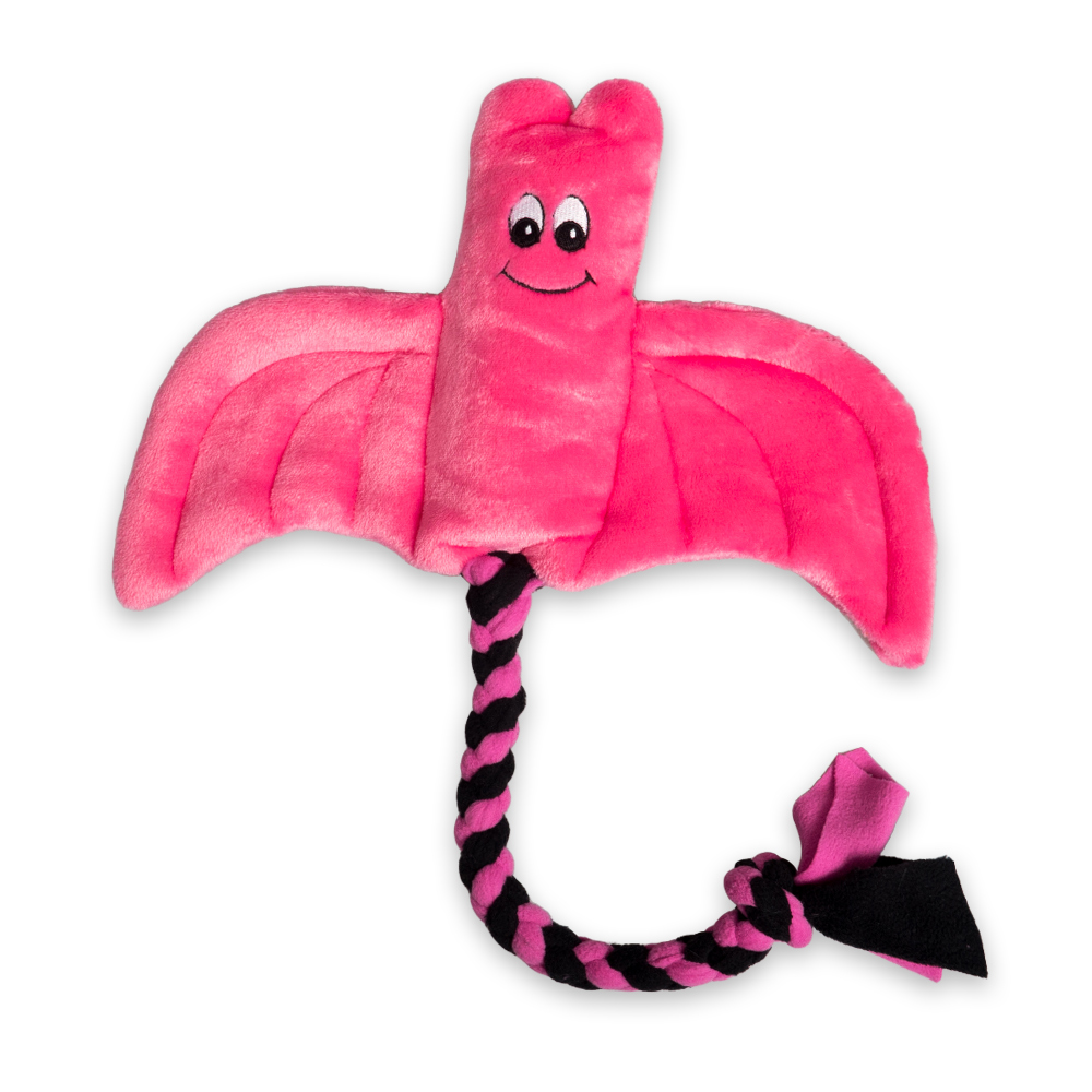 Netopýr plyš+fleece růžový velký (55x36cm)