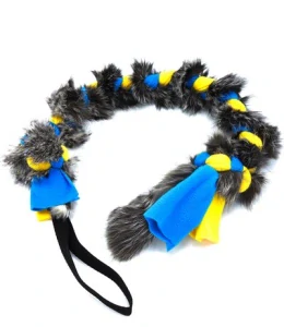 Přetahovadlo fleece s kožešinou 75cm