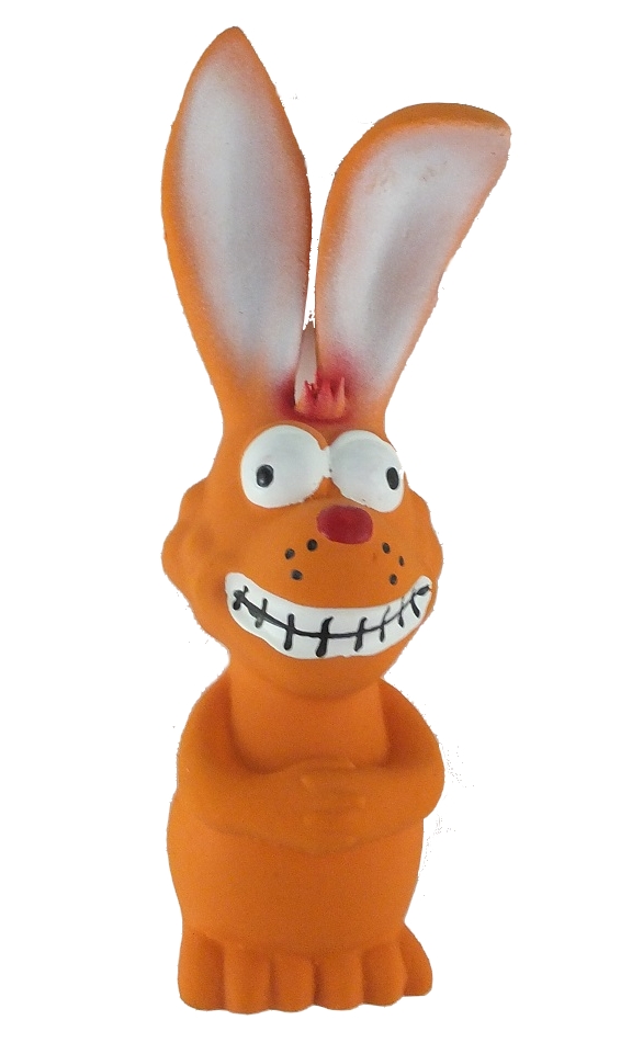 Latexový zajíc oranžový 17cm