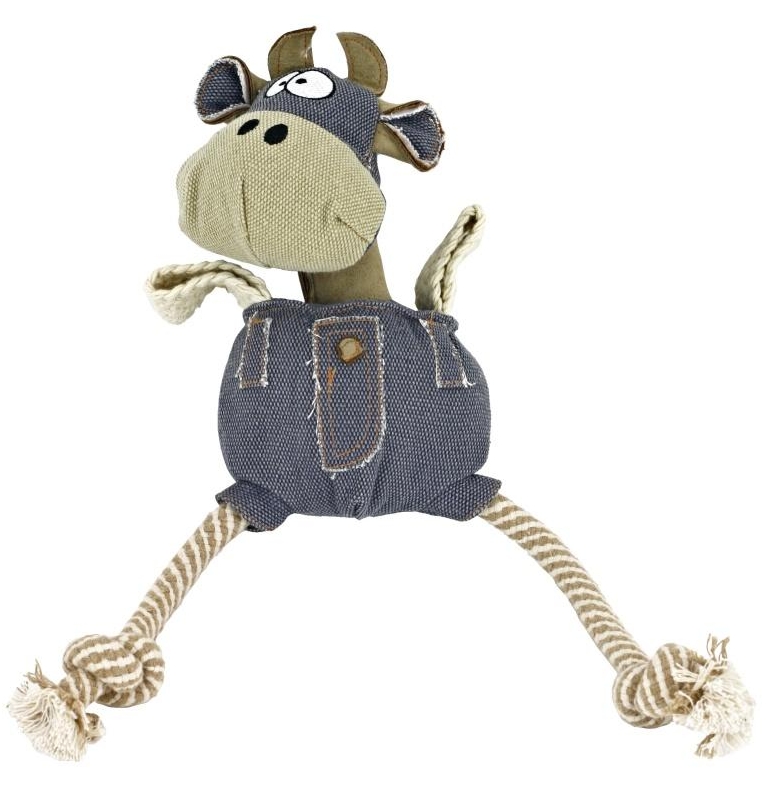 Jeans přetahovadlo kráva 34cm