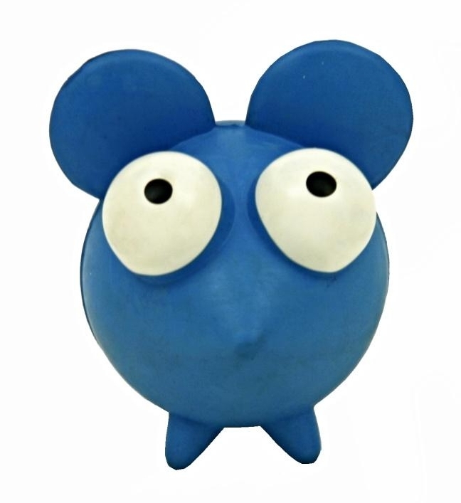 Pískací myš z tvrdé gumy 6cm