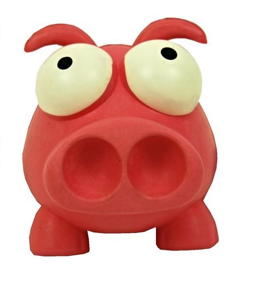 Pískací prasátko z tvrdé gumy 6cm