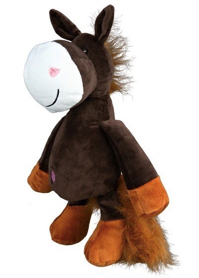 Plyšový koník šustící/hýkací 32cm