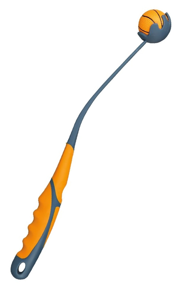 Katapult pogumovaný střední s míčkem 4,5cm/40cm