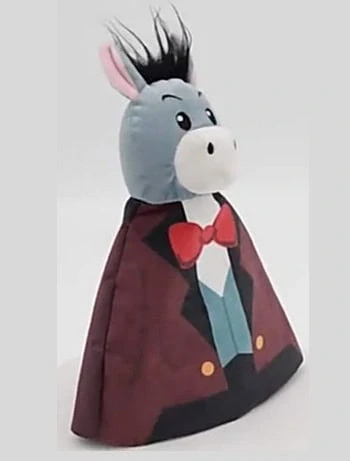 Plyšový šustící oslík maňásek 28cm