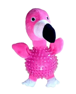 Plyšový plameňák v termoplastickém míčku 17cm